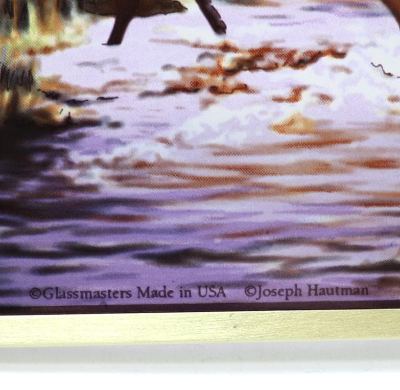 ジョー・ハウトマン ヴィンテージ ステンドグラス 野生の走る馬 絵画 美術館