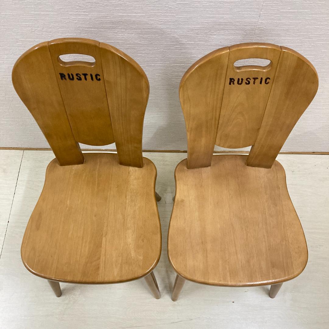 【カリモク】ルスティック　ダイニングチェア　２脚セット　椅子　カントリー A