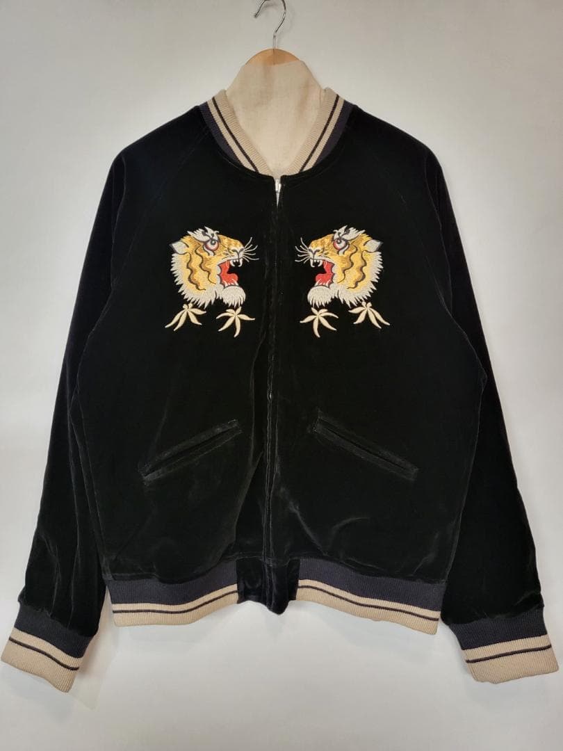 50'sライク刺繍ベロアリバーシブルスカジャン●サイズM●（商品番号4964）