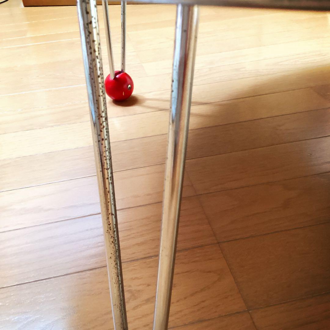 [最終価格]赤ローテーブル　　赤センターテーブル　　丸テーブル赤