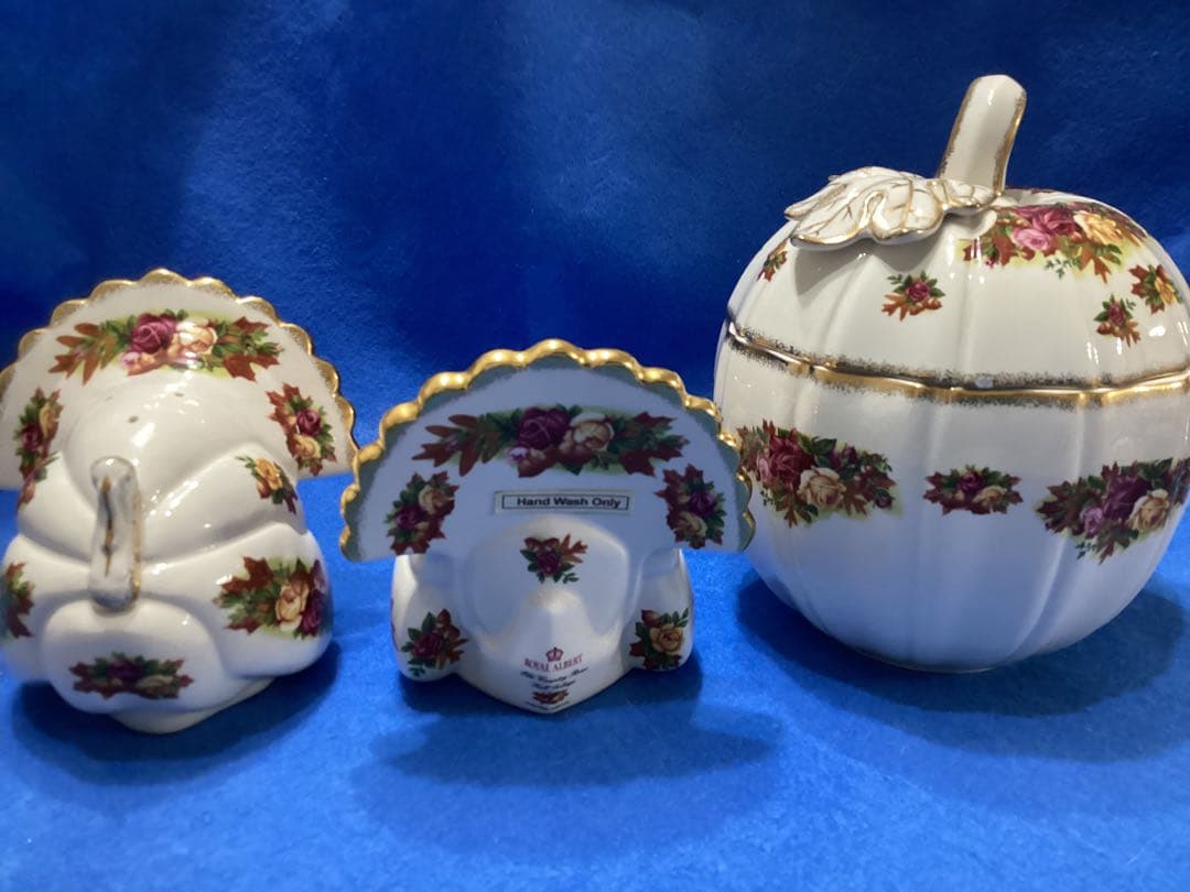 ロイヤルアルバートオールドカントリーローズ　ソルト&ペッパー、キャンディポット