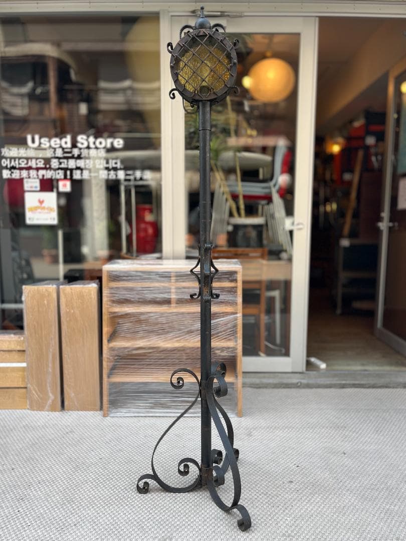 1点モノ☆アンティーク風／フロアランプ／街灯風／スチームパンク／ヴィンテージ風
