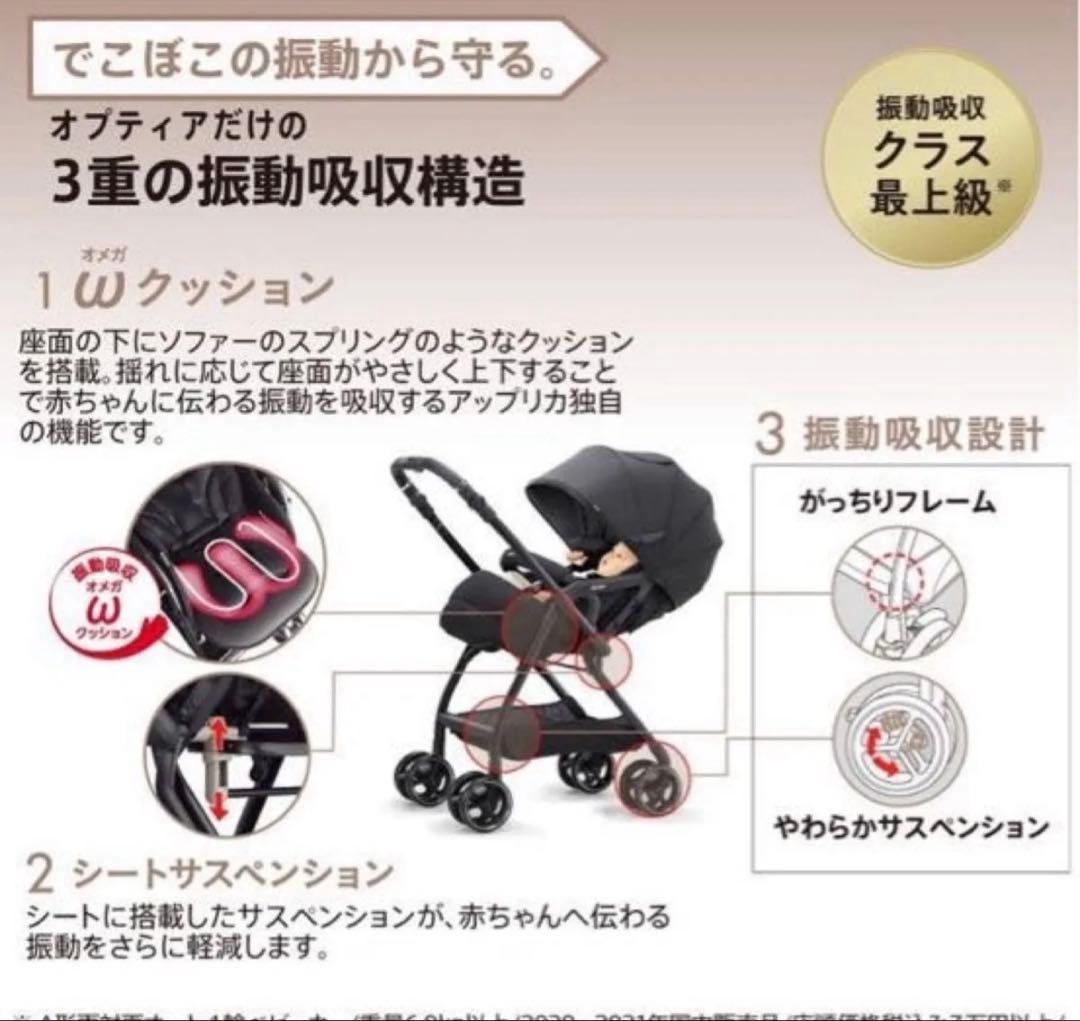 ベビーカー A型 新生児 アップリカ オプティアクッショングレイス