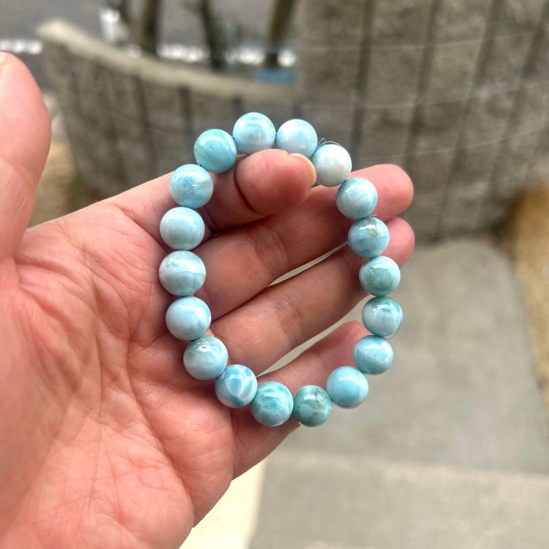 ラリマー ブレスレット ブルーペクトライト11mm ドミニカ産