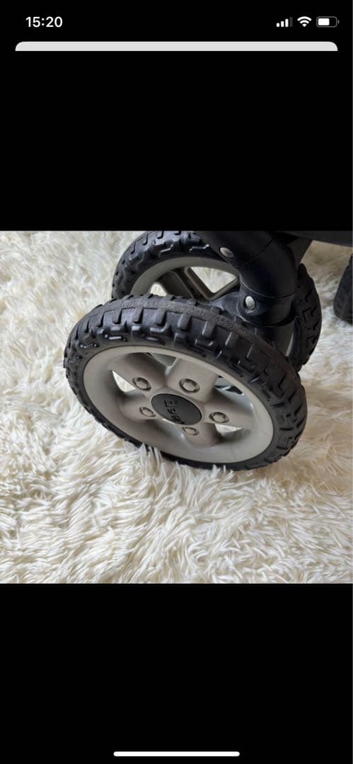 Jeep 2人乗りベビーカー 緑色 ハンドル、カップホルダー付き