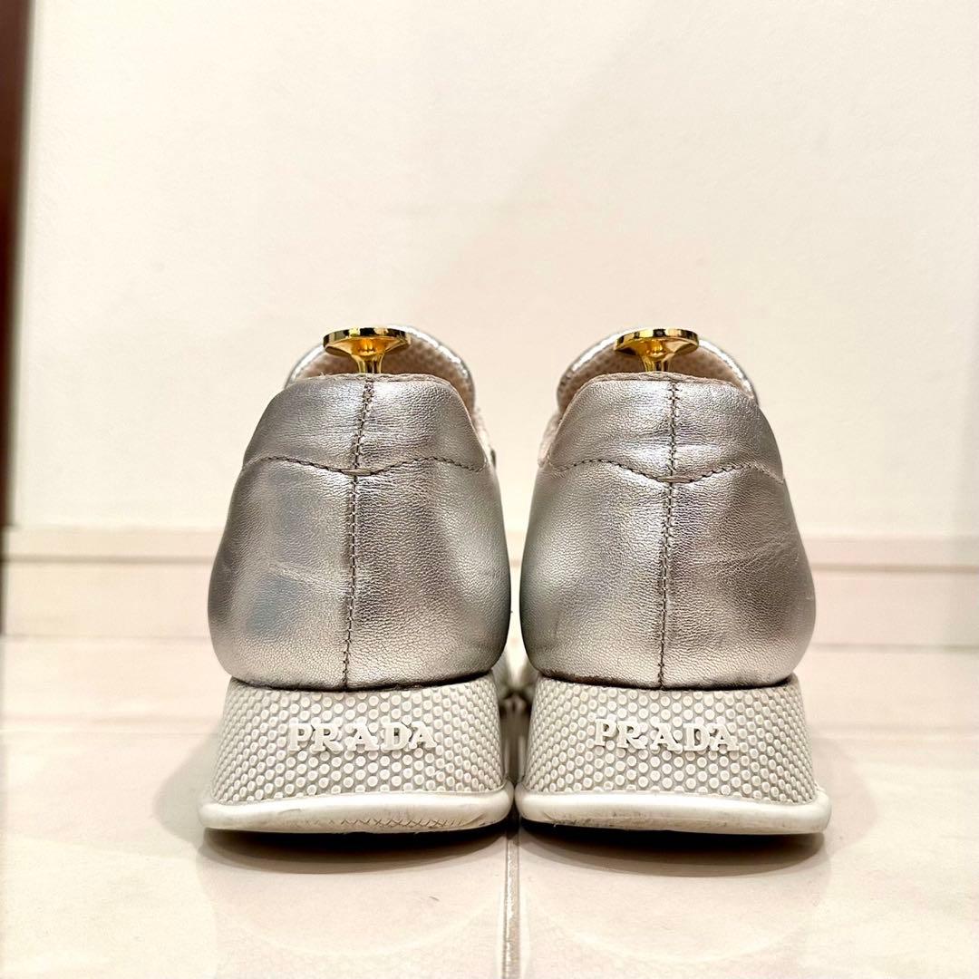 PRADA｜Nappa Leather Cloud Sneakers EU38