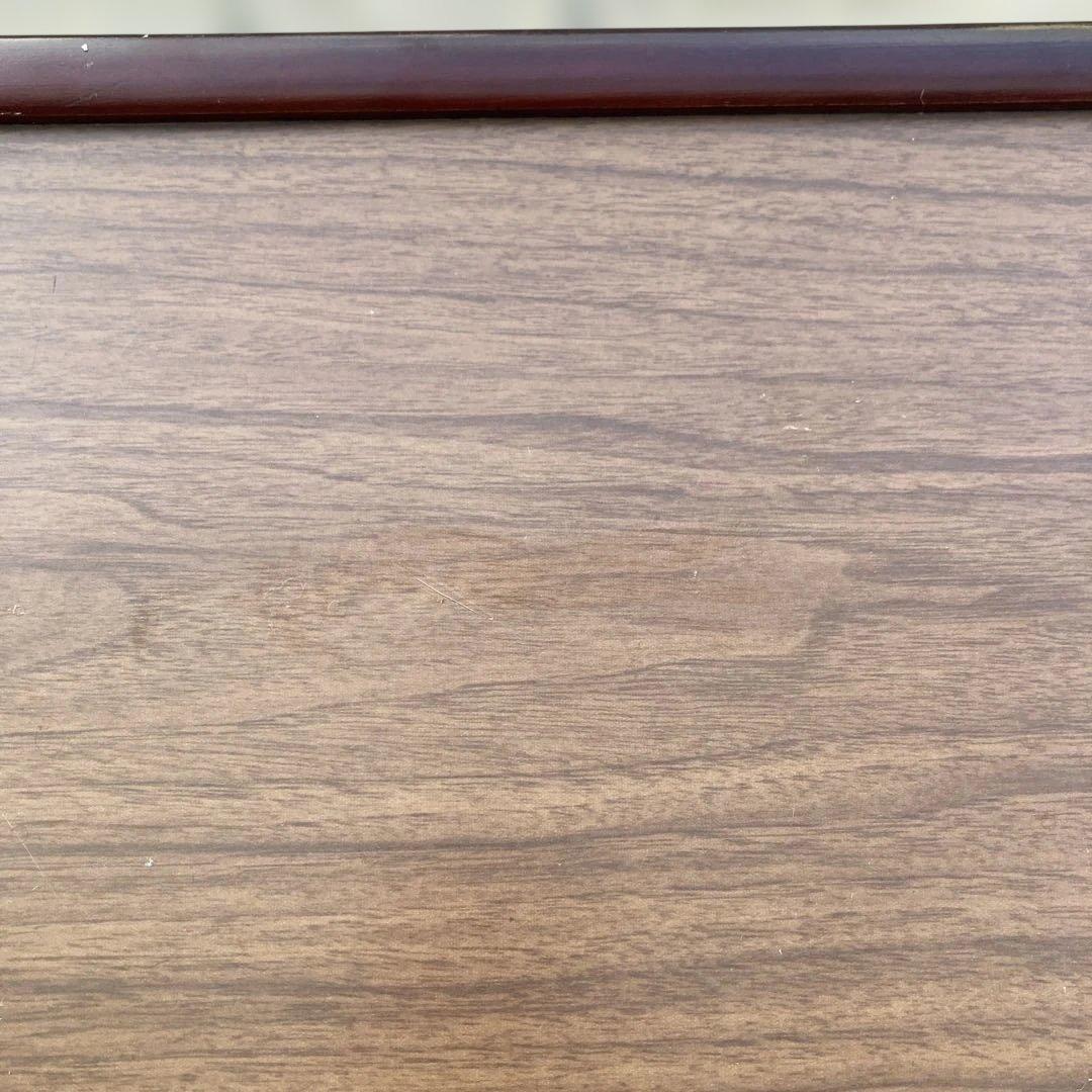 ブラウン木製サイドテーブル　昭和レトロ