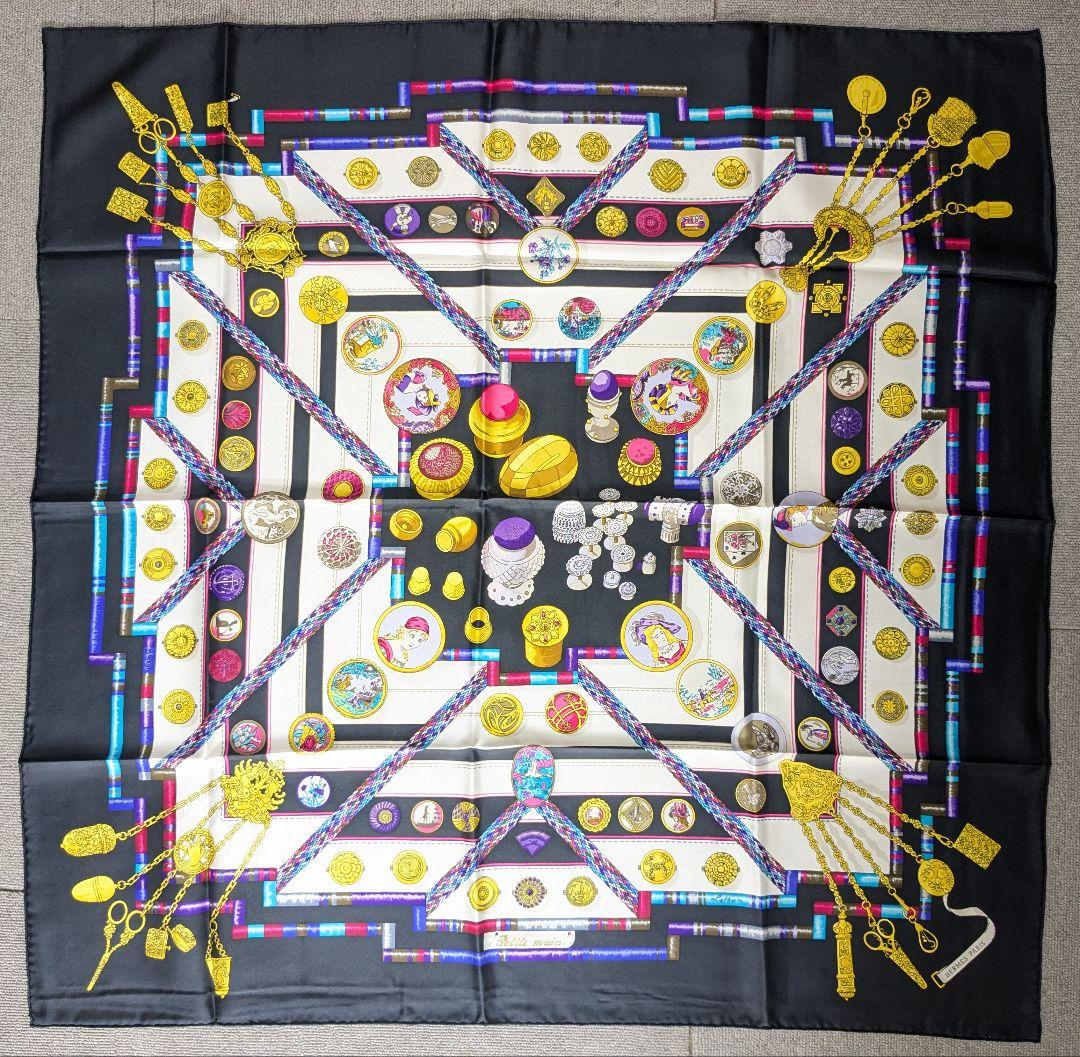 エルメス スカーフ カレ90 Pelile main お針子さん