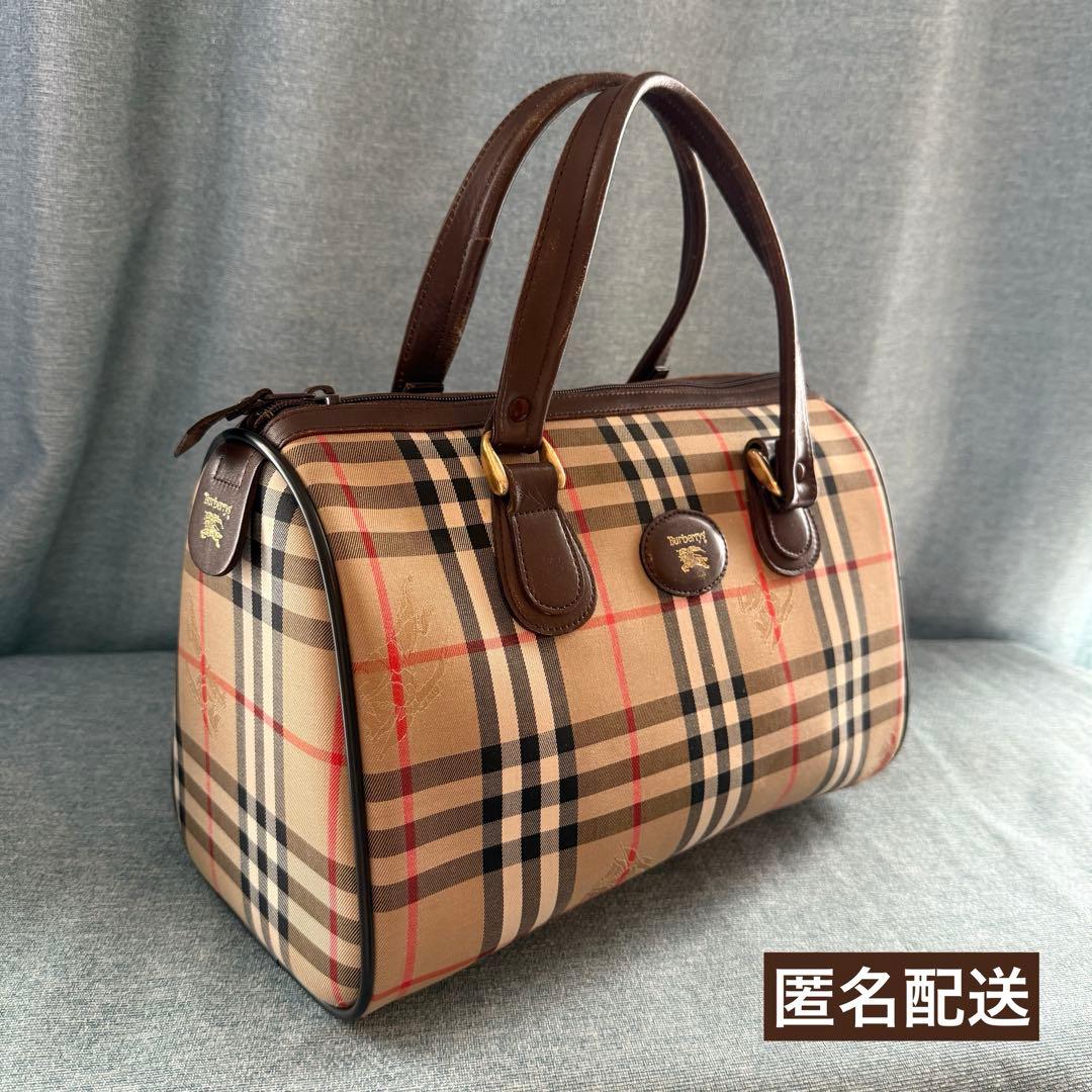 Burberry バーバリー　チェック柄 ボストンバッグ