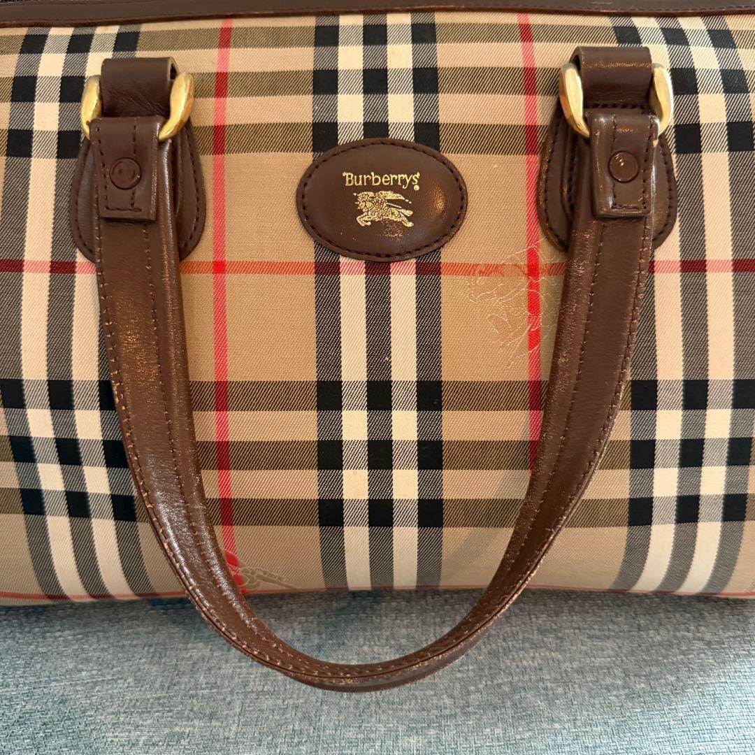 Burberry バーバリー　チェック柄 ボストンバッグ