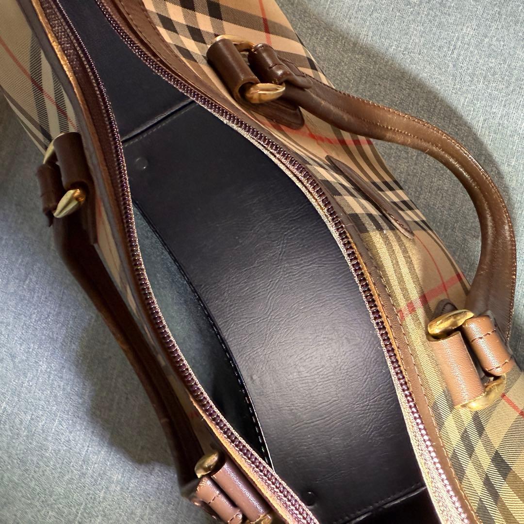 Burberry バーバリー　チェック柄 ボストンバッグ
