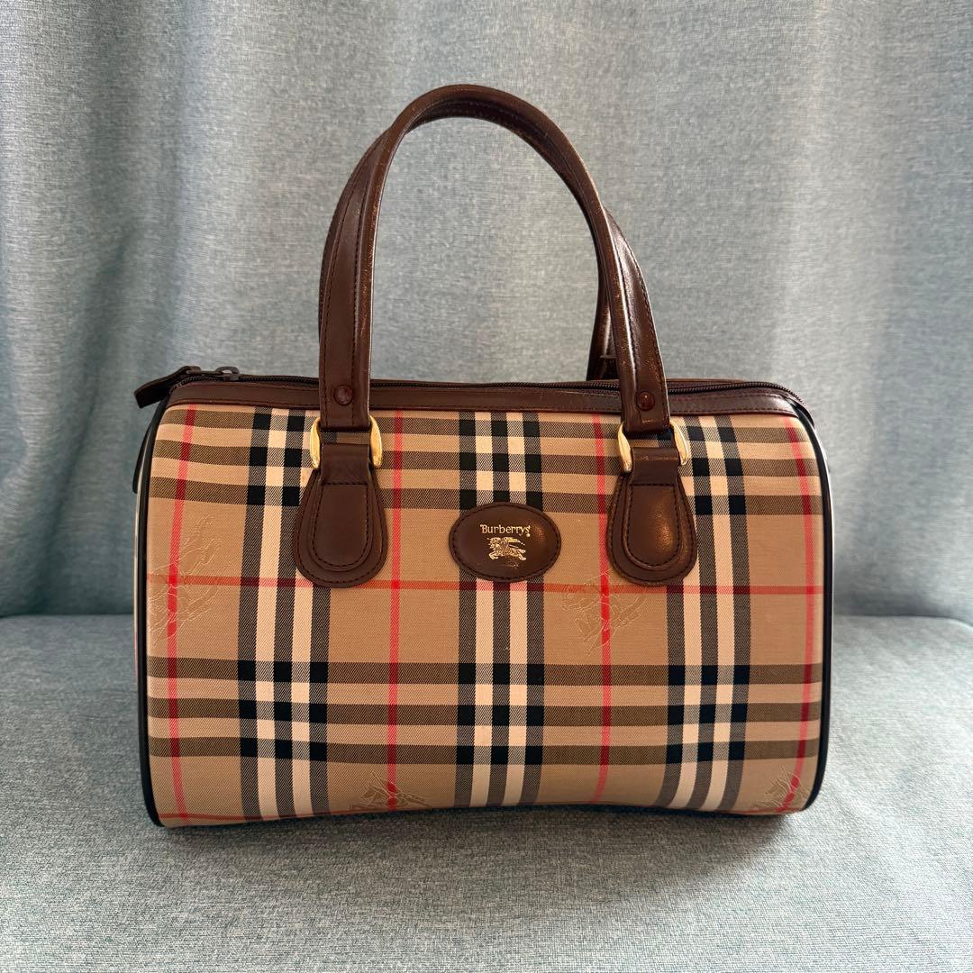 Burberry バーバリー　チェック柄 ボストンバッグ