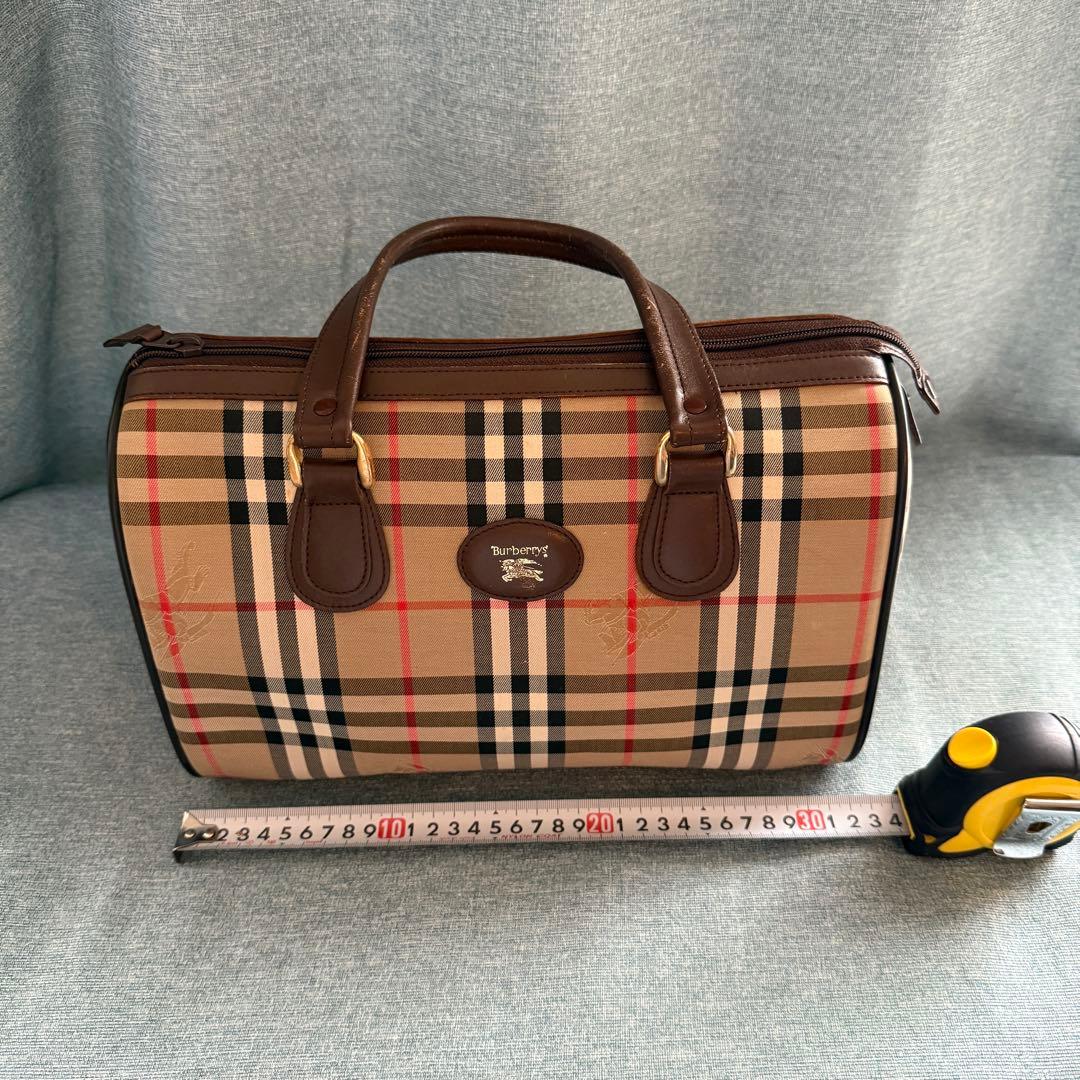 Burberry バーバリー　チェック柄 ボストンバッグ