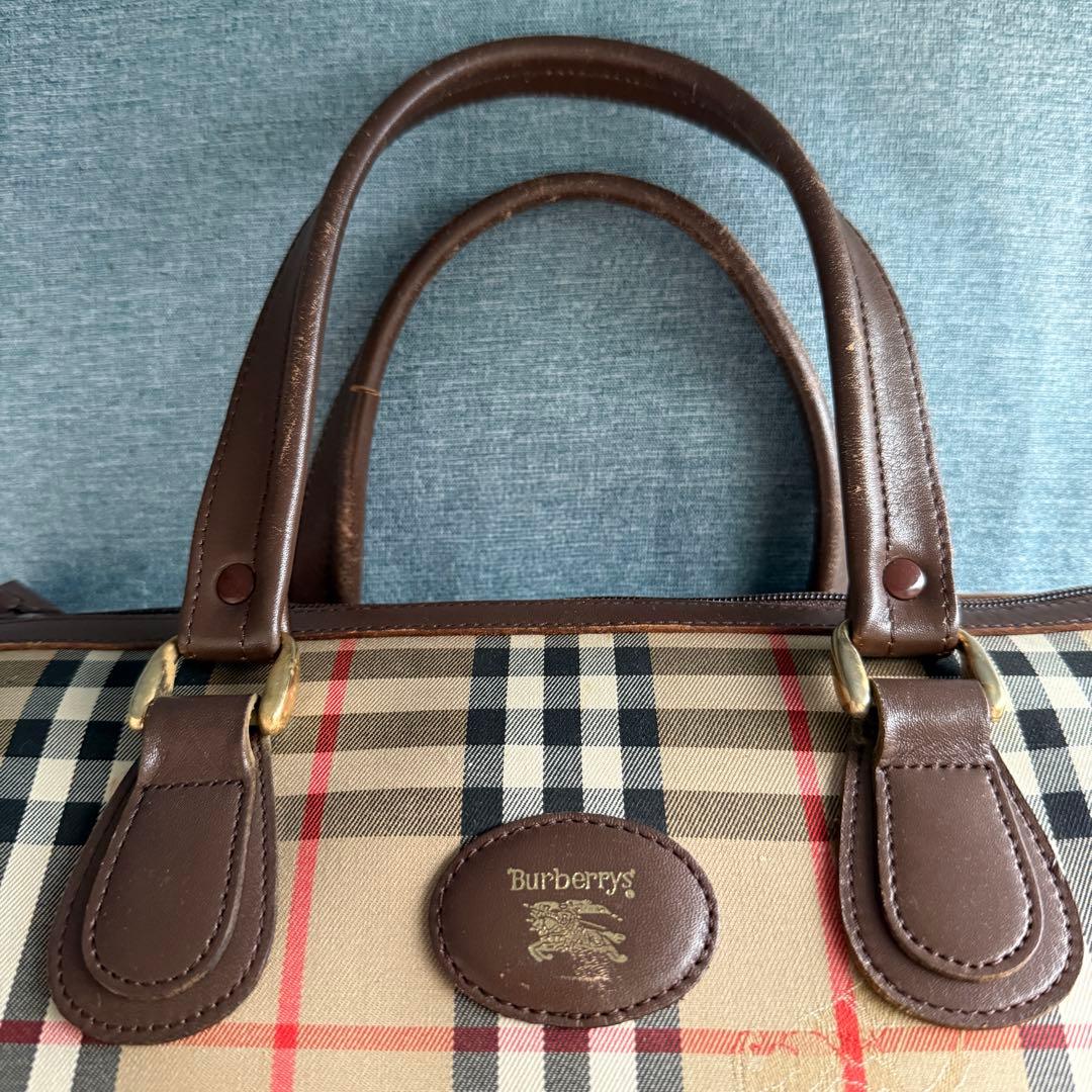 Burberry バーバリー　チェック柄 ボストンバッグ