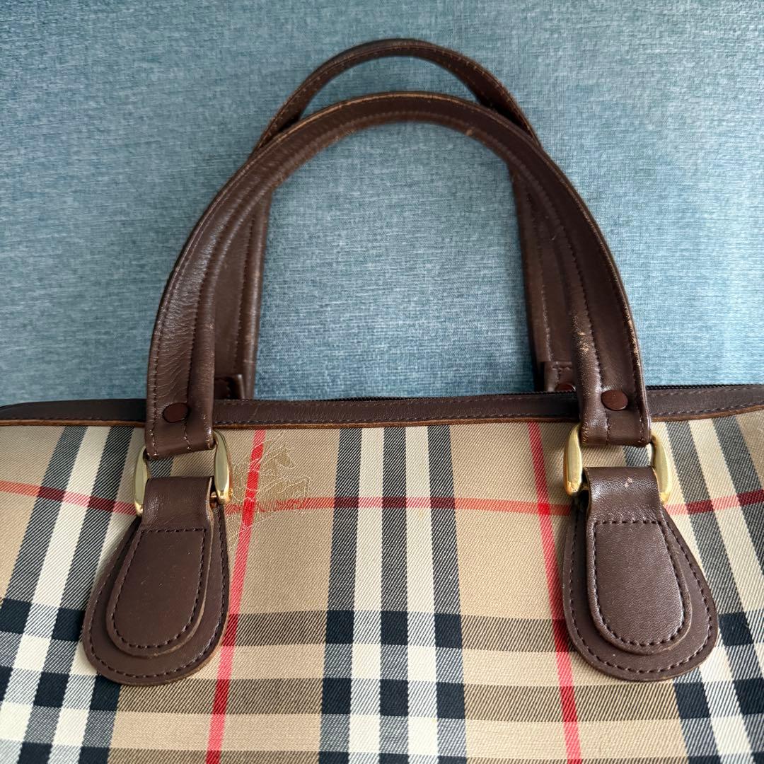 Burberry バーバリー　チェック柄 ボストンバッグ