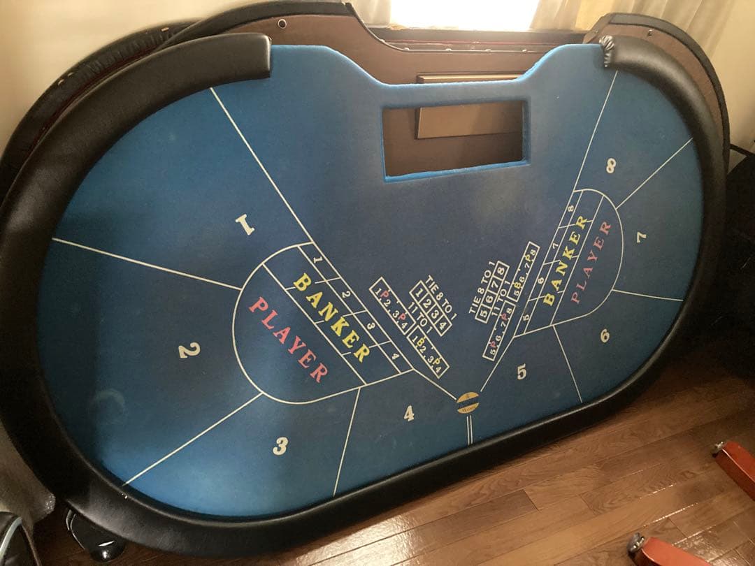 8人用　バカラテーブル　バカラ台　カジノ　テキサスポーカー　マツイゲーミング