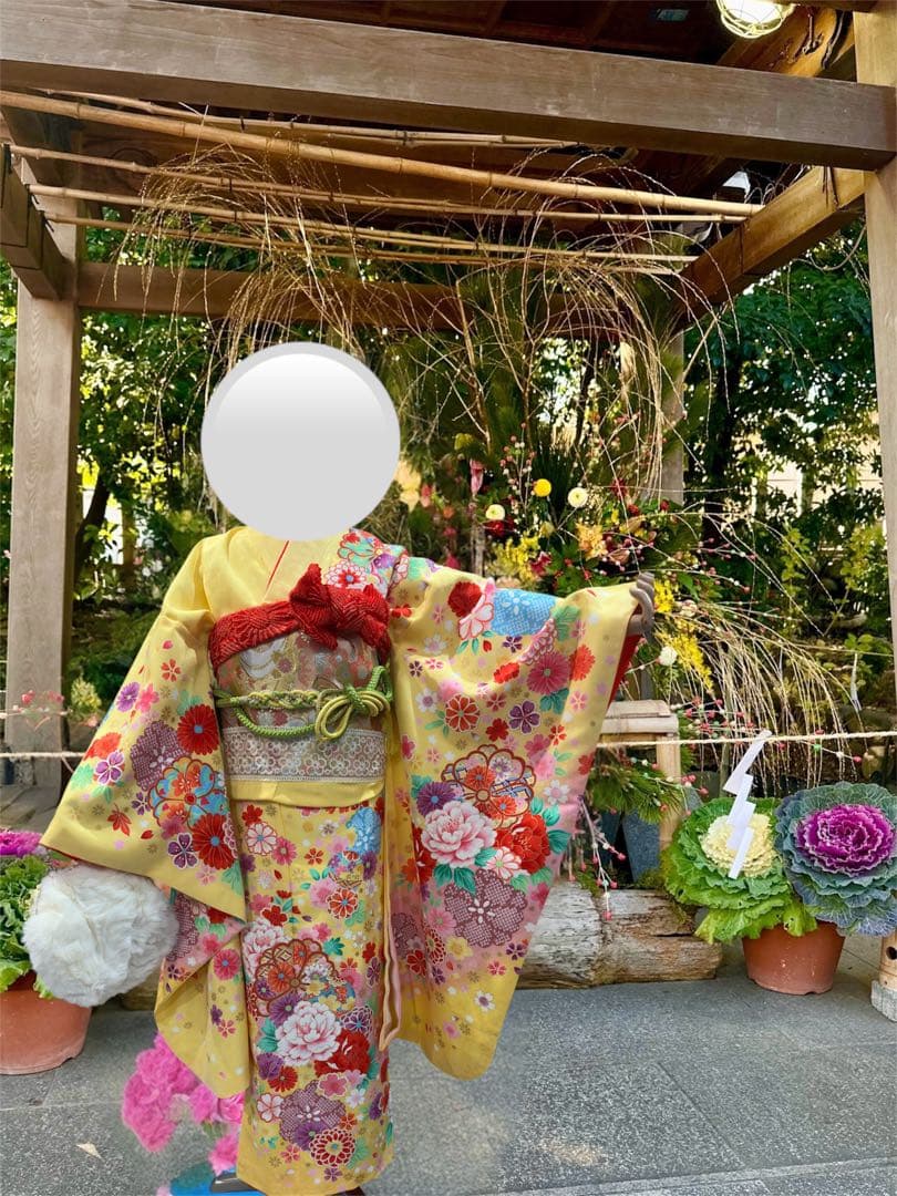 日本製　七五三　7歳　着物　フルセット　和装　和服