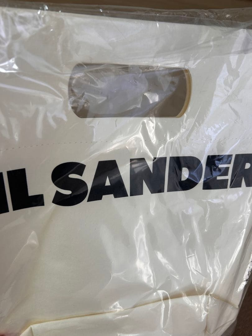 JIL SANDER+ ホワイト マフラー フリンジ付き