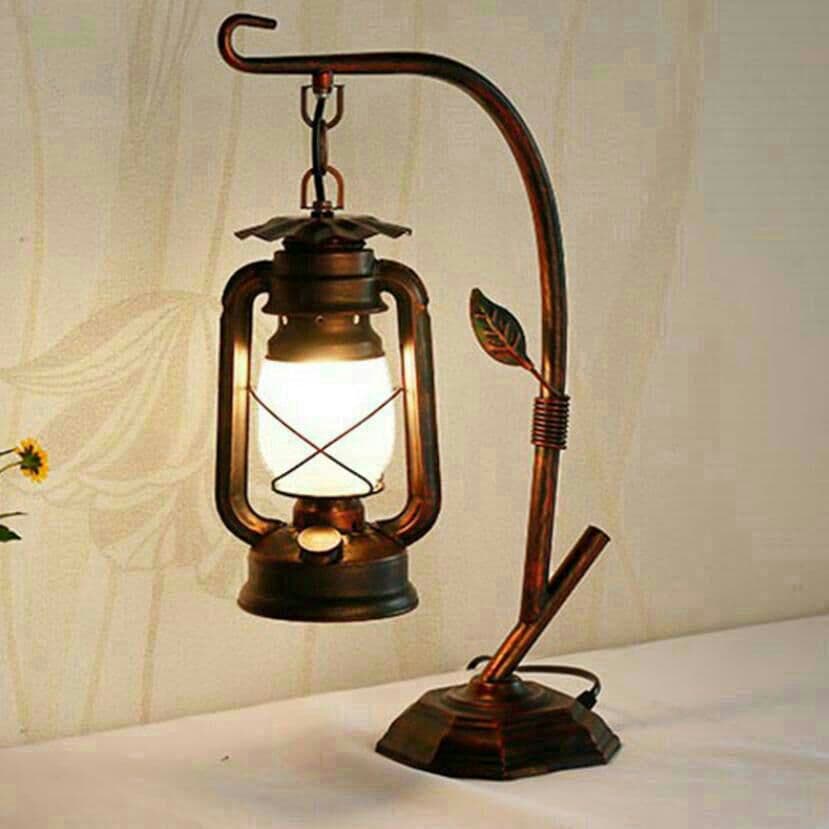 未使用アンティーク 鉄工芸 電気スタンド 照明 ランプ模様 クリエイティブ