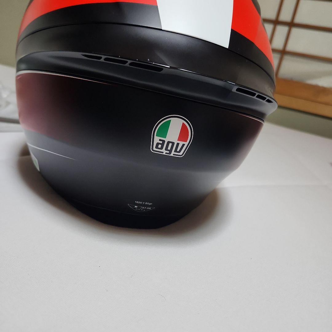 AGV フルフェイスヘルメット ブラック/レッド新品ミラーシルド付き