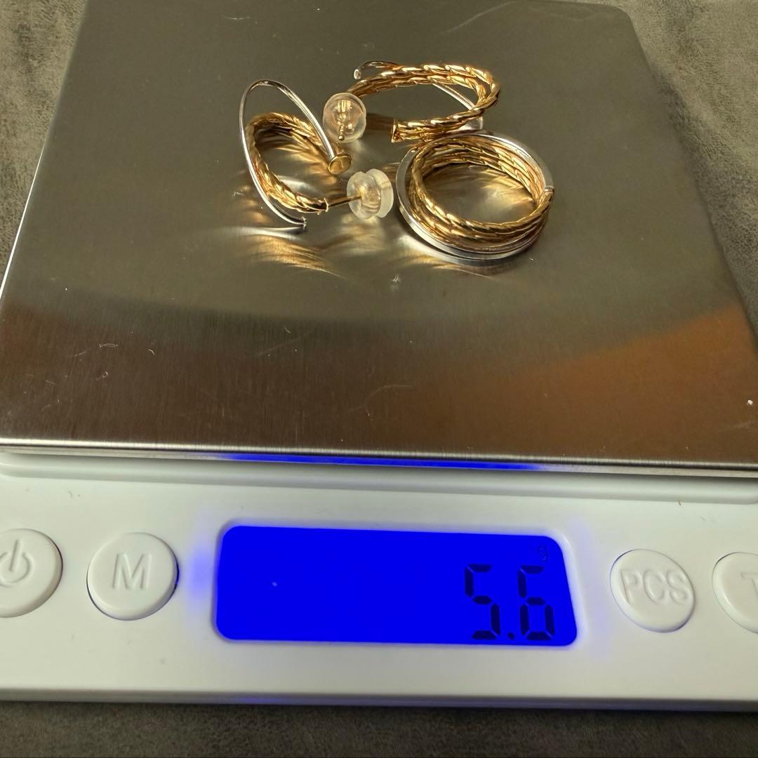 【極美品】GSTV 2begold イタリアンジュエリー ピアス リング