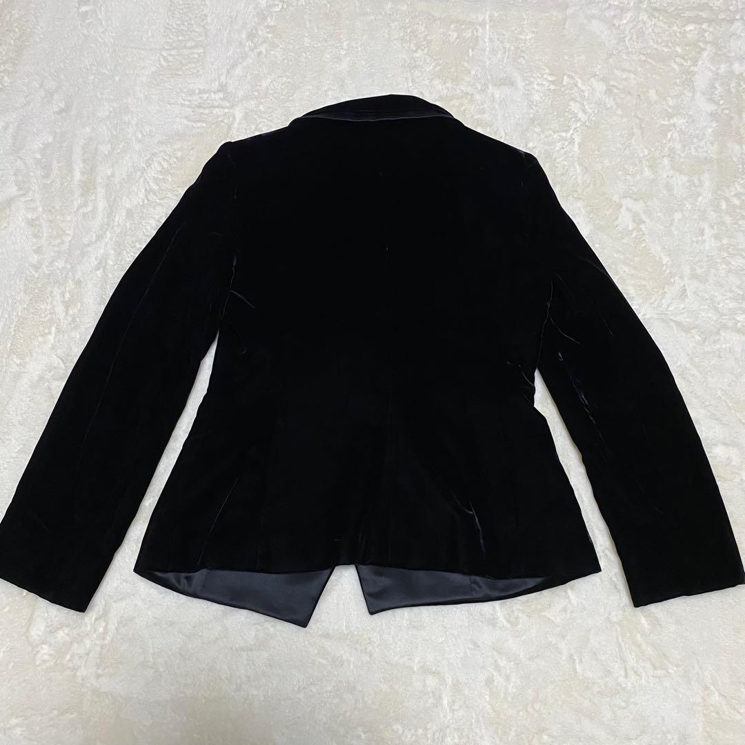 アルマーニ コレツィオーニ【最高級ベロア】セットアップ スーツ ブラック 光沢