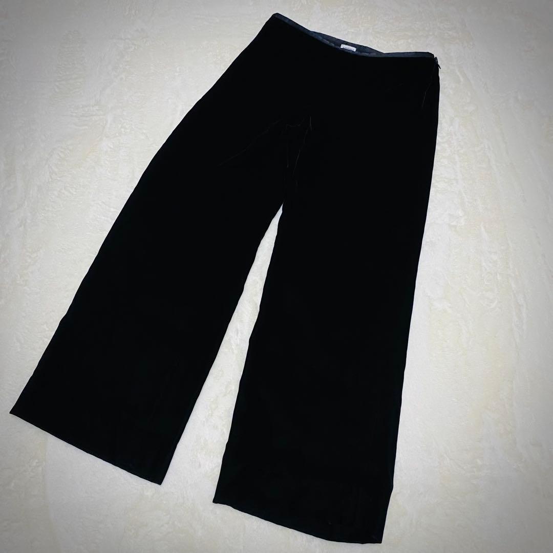 アルマーニ コレツィオーニ【最高級ベロア】セットアップ スーツ ブラック 光沢