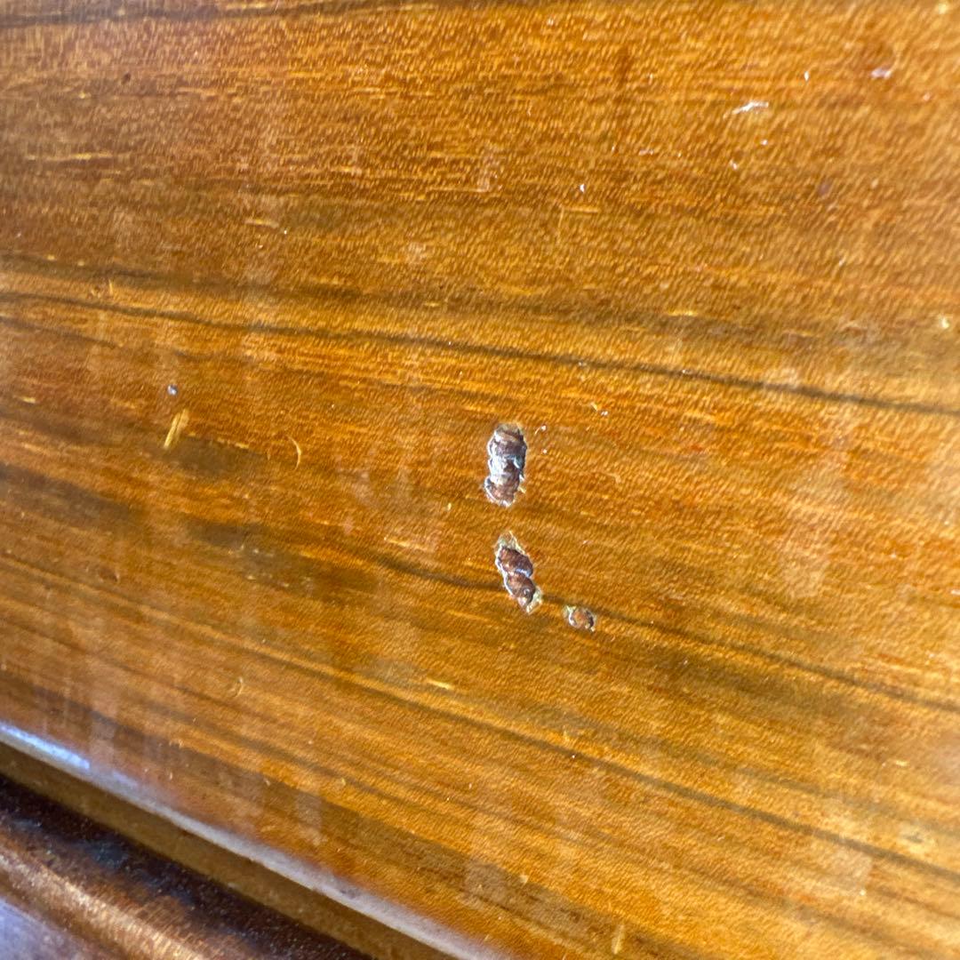 ★処分価格★脚付き　アンティーク　木製5段タンス ブラウン