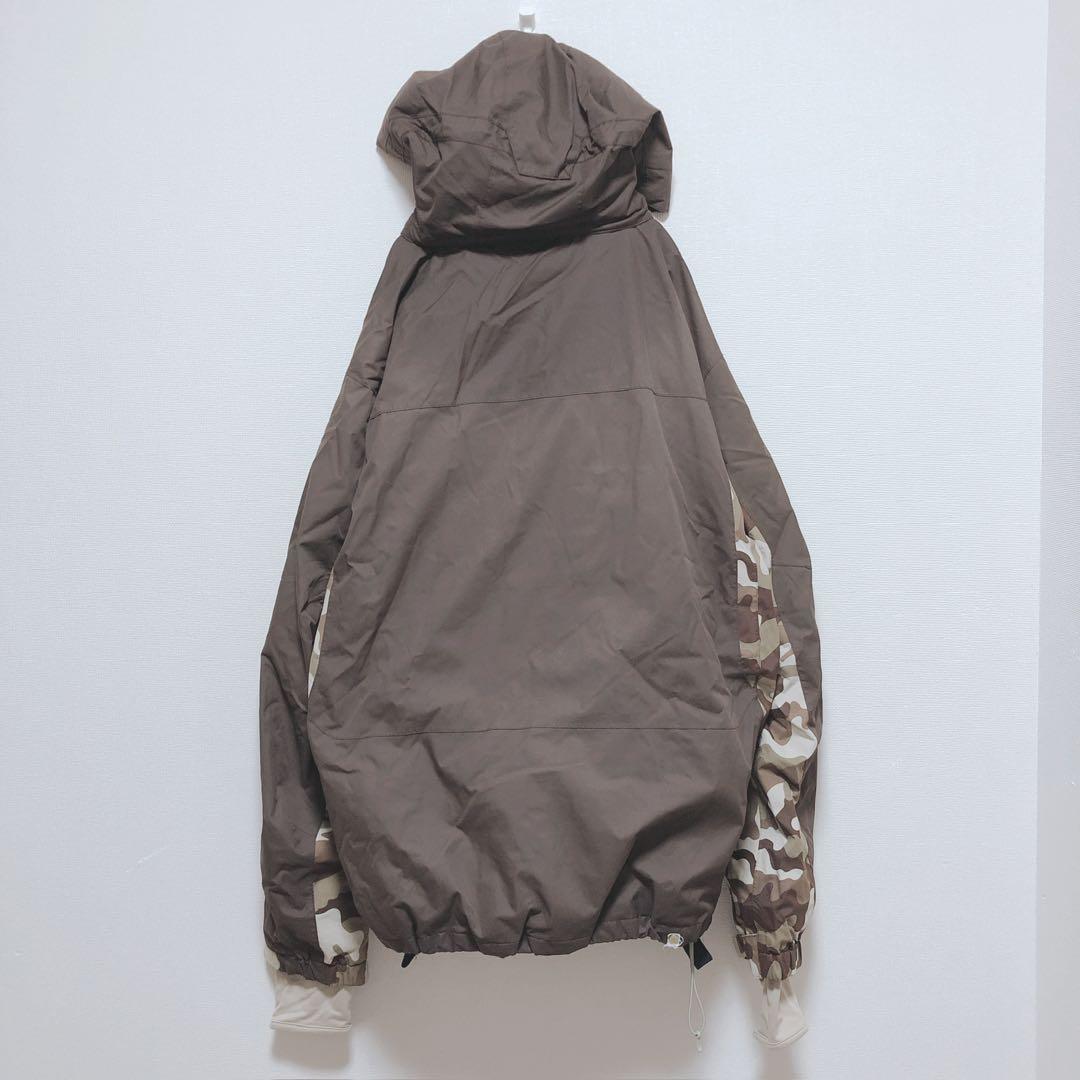 DC　スキージャケット　ボード　ジップアップ　迷彩柄　ポケット　フード　L