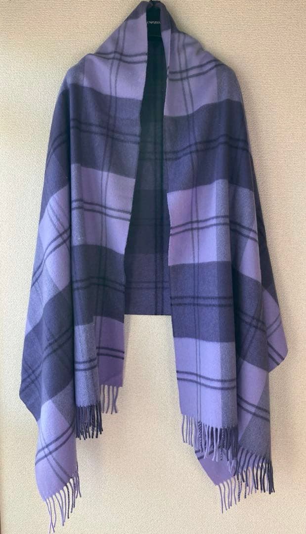 未使用　ユナイテッドアローズ別注　ジョンストンズ　ストール　ウールカシミヤ混