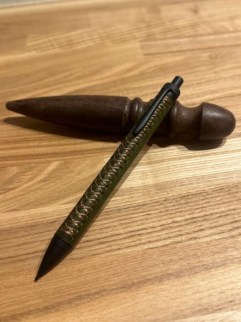 革軸シャーペン　プエブロレザー　加藤金属　KATO202