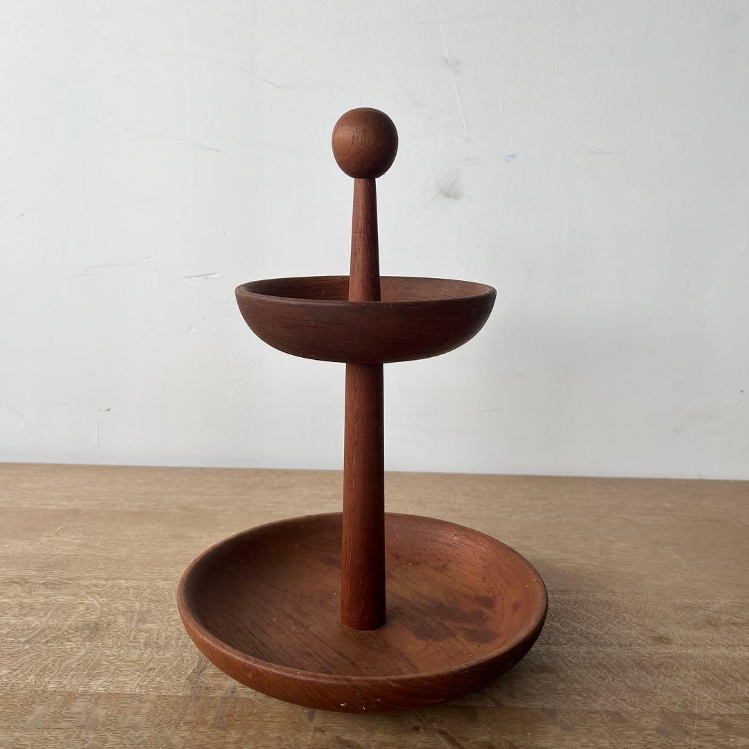 北欧ヴィンテージ　チーク無垢材　サービストレー