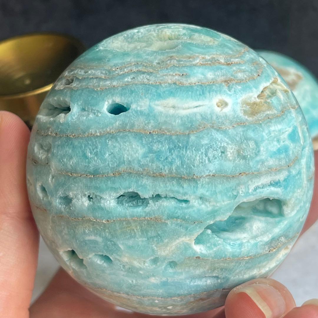 ブルー アラゴナイト スフィア 発色○