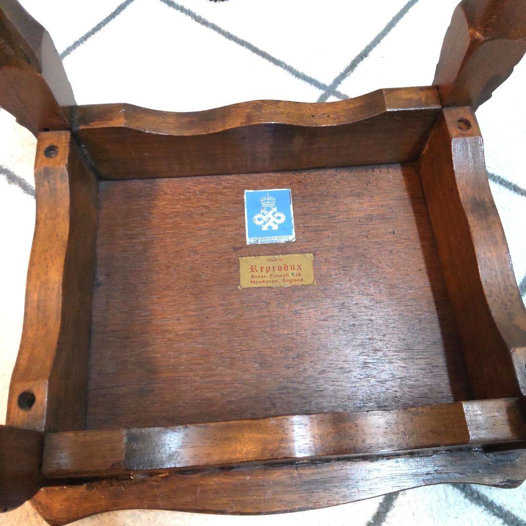 英国 Bevan Funnell ガラストップネストテーブル 猫脚 アンティーク