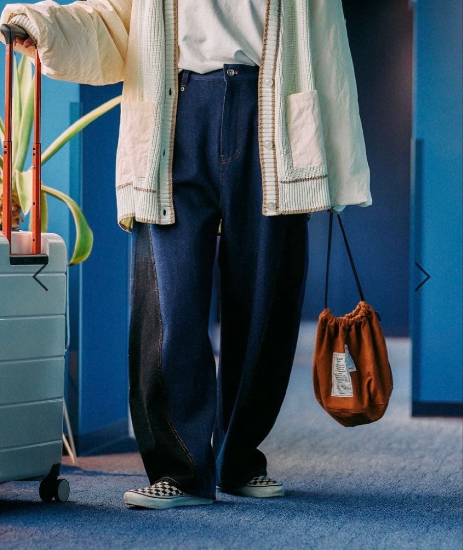 ニコアンド　【be with M】 Misayo デニムパンツ　インディゴ　S