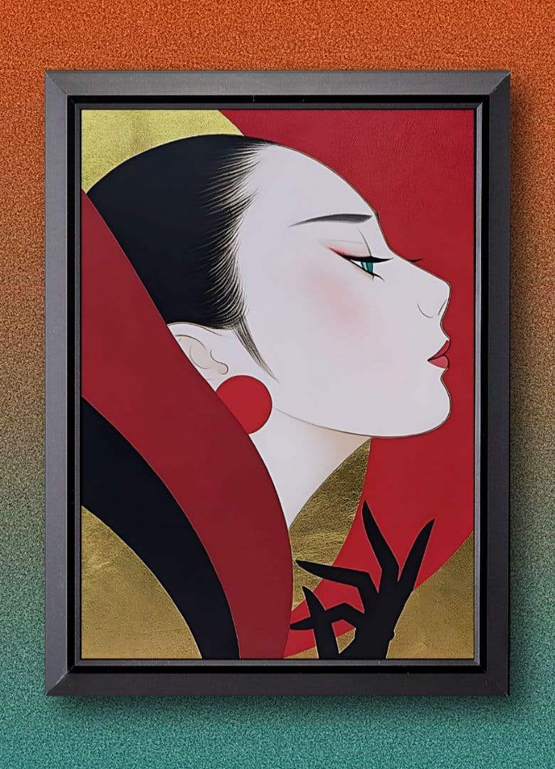 鶴田一郎・アート【A4 サイズ写真ポスターフレーム付き１０点セット】ポスター