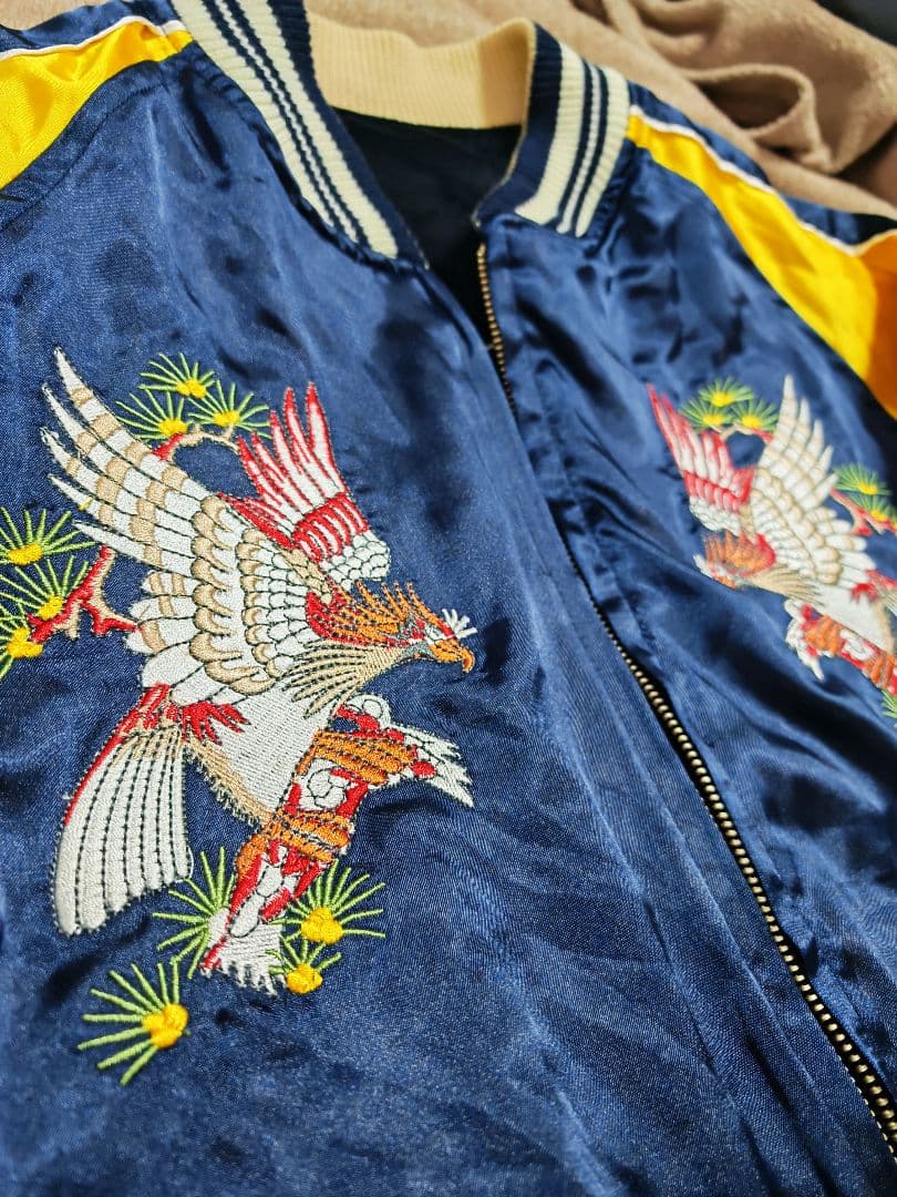 Jungle Storm 美品 未使用近 ２面 日本限定 スカジャン 別珍 虎鷲