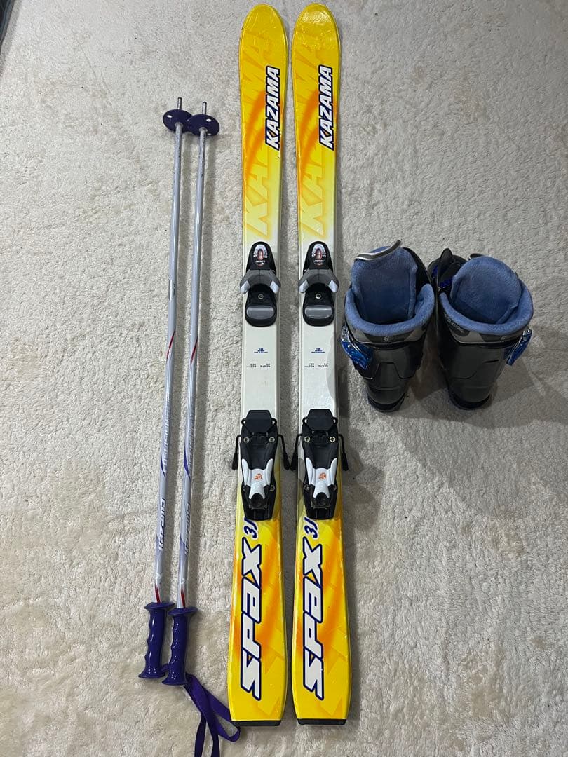 130cm スキー板 ストック ブーツ 3点セット　キッズ　男の子