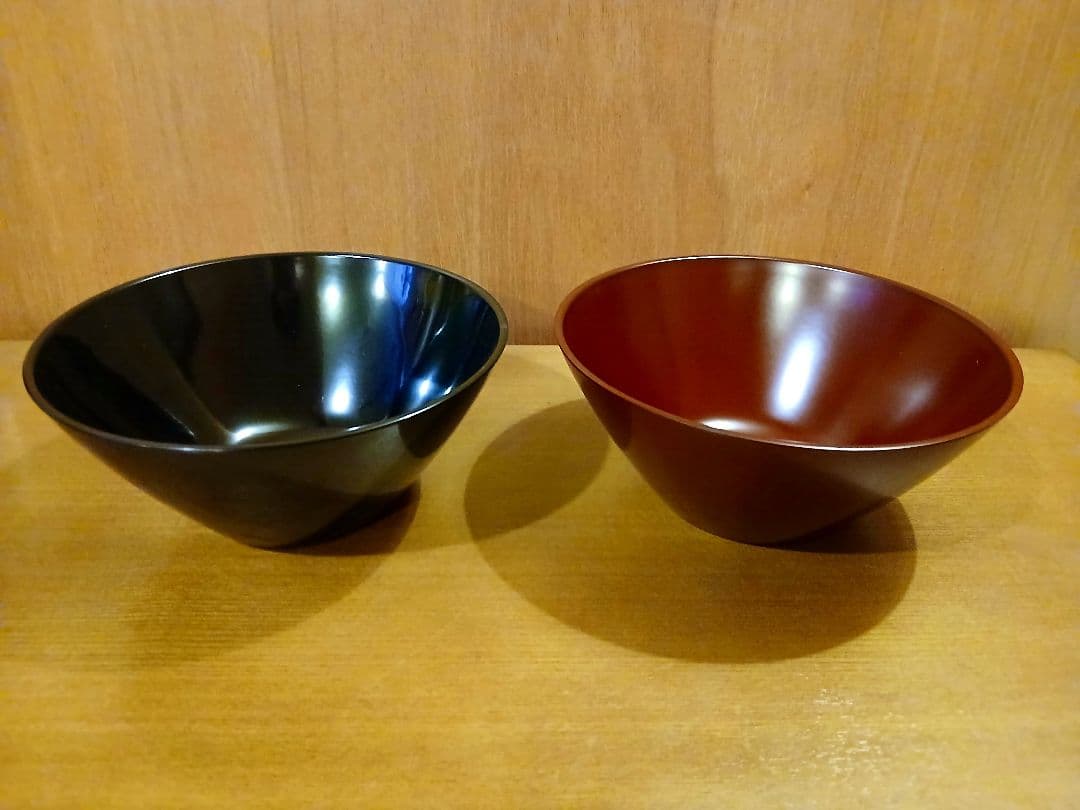 未使用　山田平安堂　合成漆器丼　漆塗り　2客セット