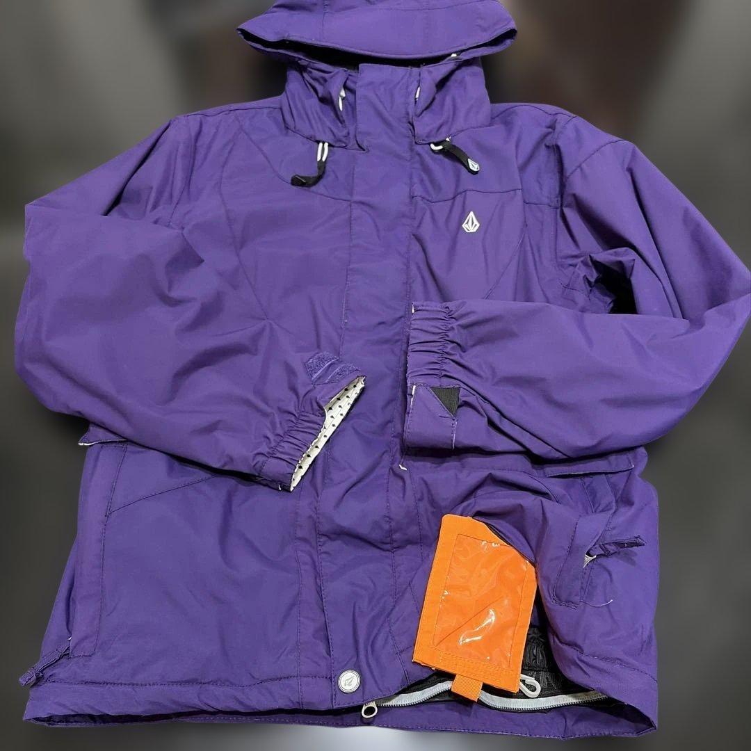 ボルコム スノーボードウェア上下セット M相当 10k Nimbus 紫×総柄