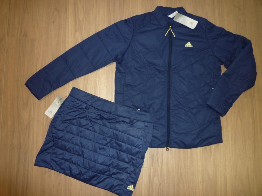 【新品S】adidas アディダスゴルフ秋冬中綿ジャケット&スカートセットアップ