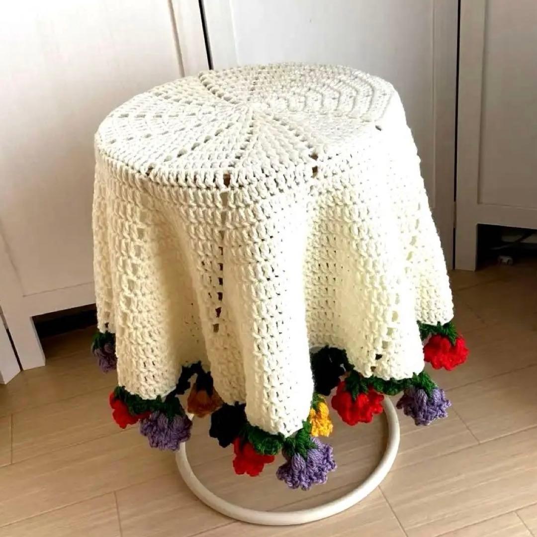 チュ子の編み物❣️花束ブランケット・バスケット付き・膝掛け・ショール