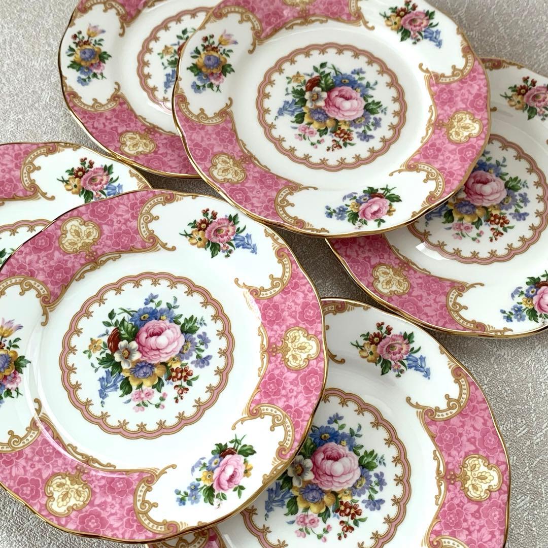 ロイヤルアルバート　レディーカーライル　ケーキ皿　6枚