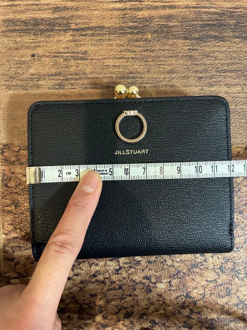 新品　JILL STUART ブラック ×ベビーピンク　二つ折財布　がま口小銭入