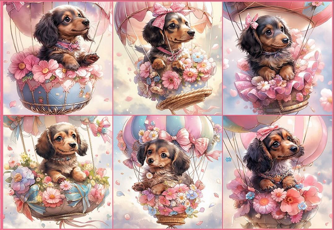 12/13締切❌即購入不可❌オーダー専用ページ　バルーンとダックス　パネル生地