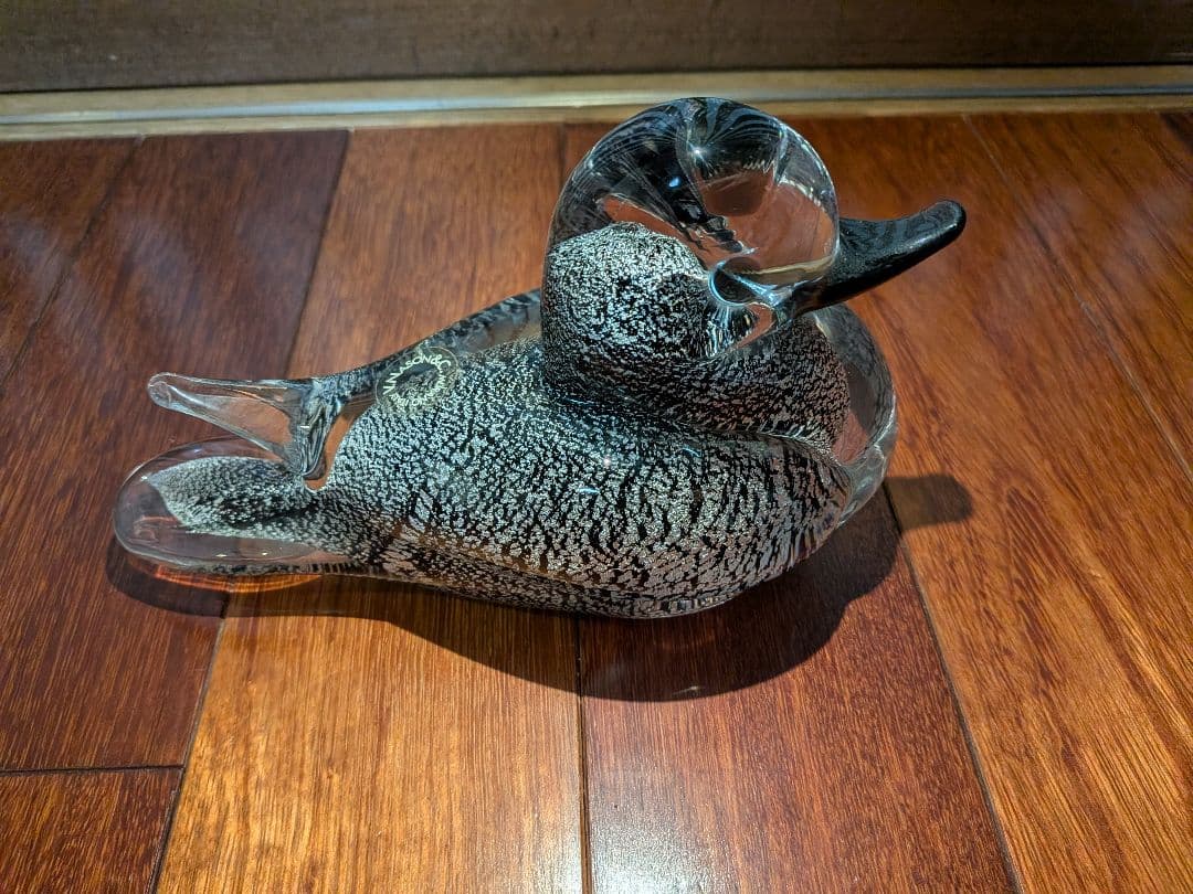 ガラス製アヒル工芸品　MURANO ITALY V.NASON&C