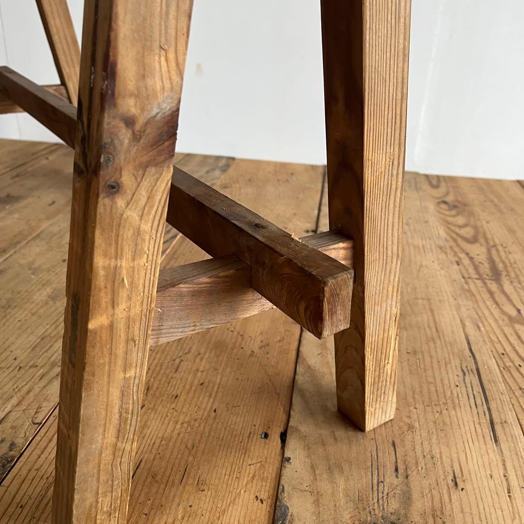 アンティーク 木製 展示台 ベンチ スツール 無垢材 レトロ 無塗装 z802