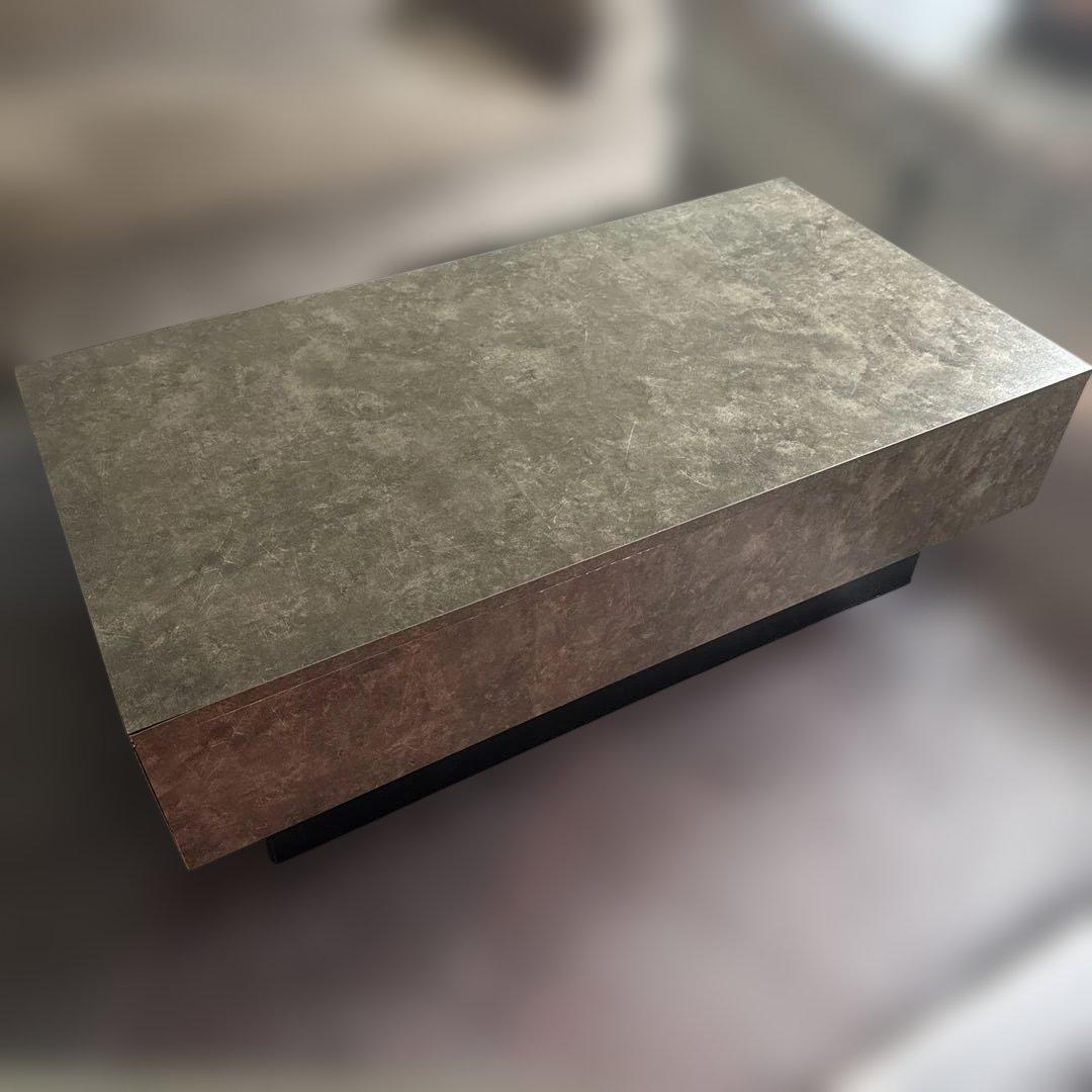 EMOOR 引出し収納付きセンターテーブル グレー