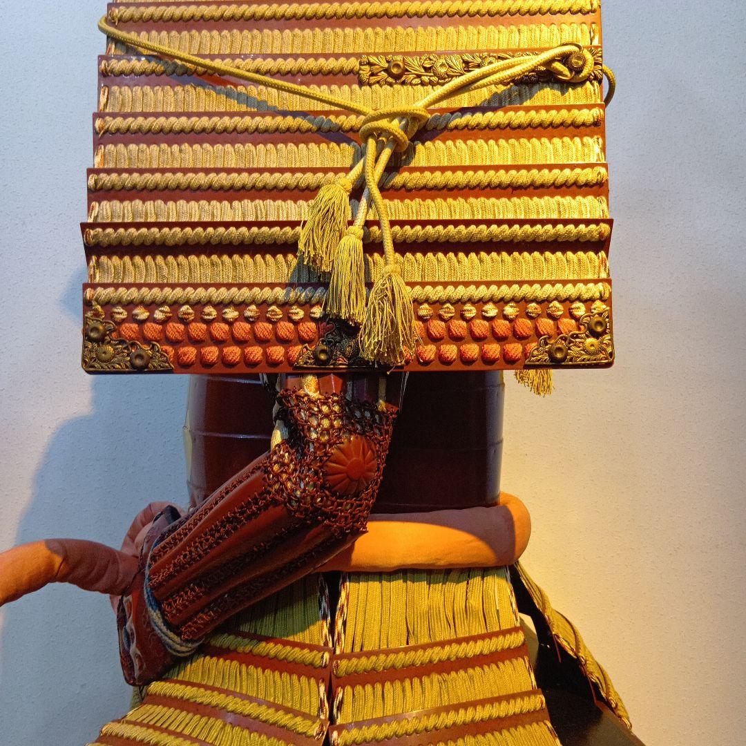 値下げ等身大　赤鎧兜一式　飾り付けた状態　 高さ　約　163センチ