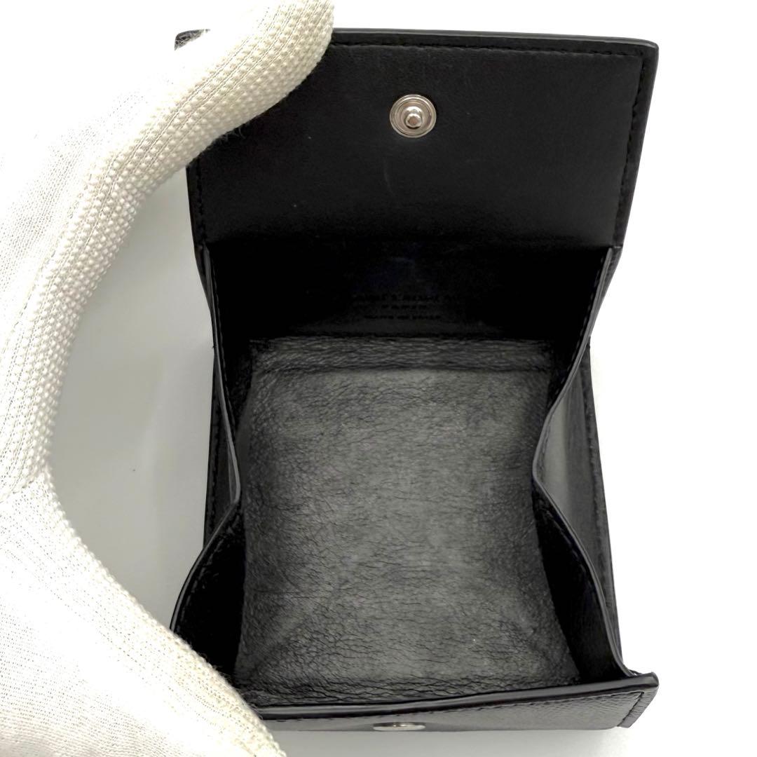 サンローラン ケース キャビアスキン ブラック レザー